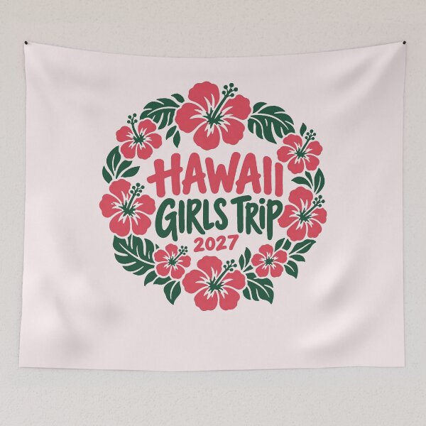 Item preview, Hawaii Girls Trip 2027 Hibiscus Lei designed and sold by Small Kine Prints.