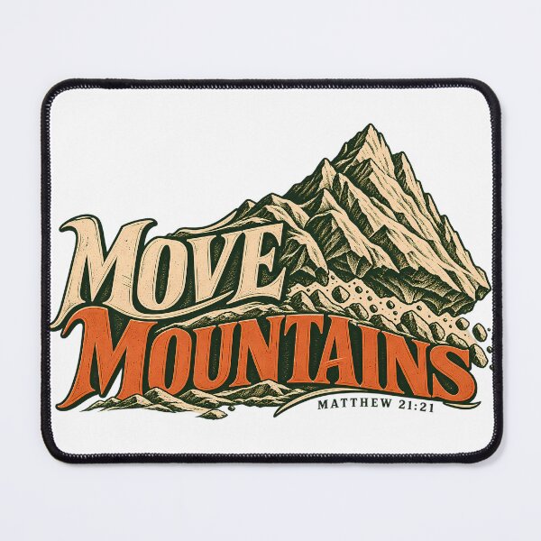 Item preview, Move Mountains Outdoor Christian T-Shirt designed and sold by PrayerWarriorUSA.