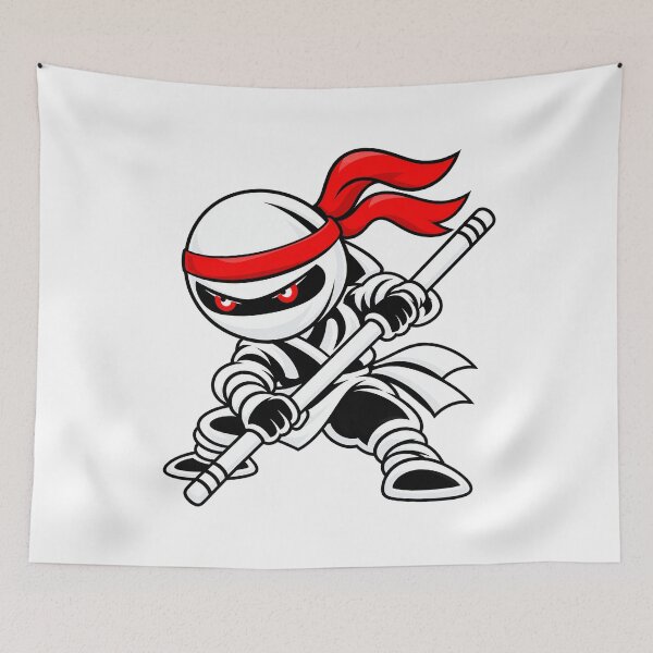 Item preview, Chibi Ninja Bo Staff Warrior – White Shōzoku designed and sold by Chibi Ninja Squad.
