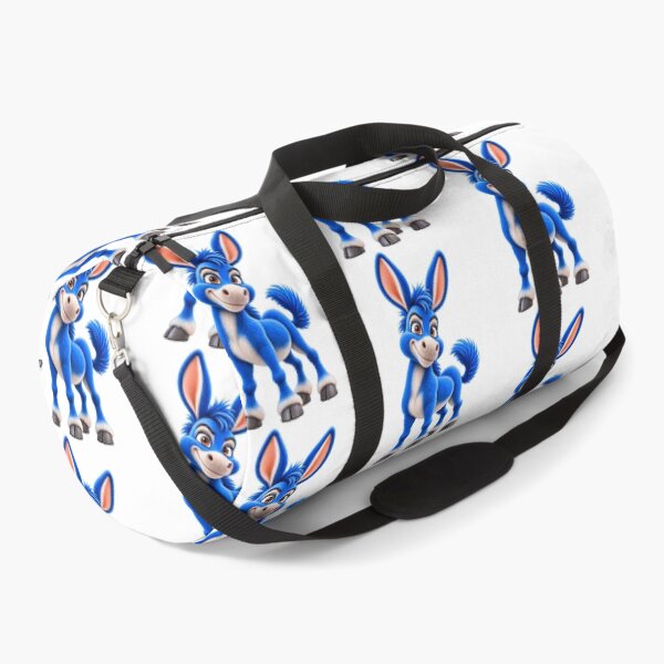 Item preview, Cute Blue Donkey – Fluffy Blue Cartoon Animal Illustration designed and sold by ArtSpark Studio.