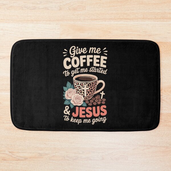 Item preview, Give Me Coffee And Jesus – Christian Leopard Mug Faith Art designed and sold by jkrphoto.