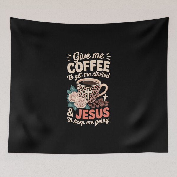 Item preview, Give Me Coffee And Jesus – Christian Leopard Mug Faith Art designed and sold by jkrphoto.