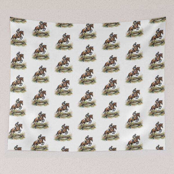 Item preview, Cross Country Eventing Horse Jump Watercolor designed and sold by Rutvain.