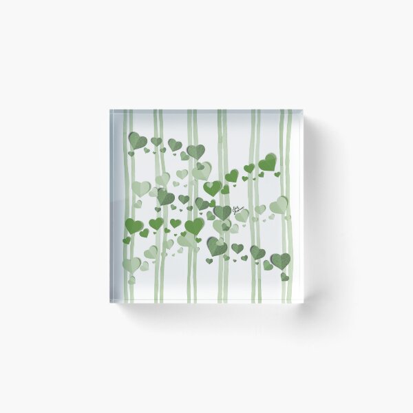 Item preview, Heart Felt in Moss Green designed and sold by Fluid Artzworx.