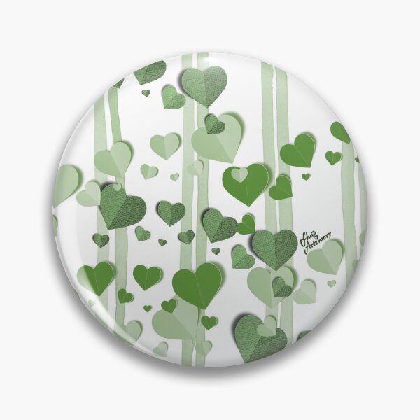 Item preview, Heart Felt in Moss Green designed and sold by Fluid Artzworx.