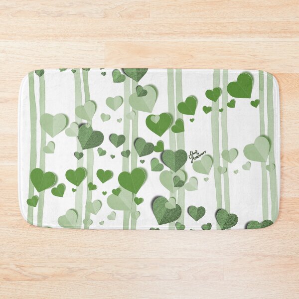 Item preview, Heart Felt in Moss Green designed and sold by Fluid Artzworx.