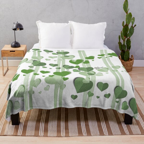 Item preview, Heart Felt in Moss Green designed and sold by Fluid Artzworx.