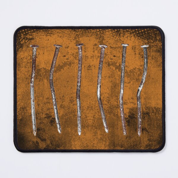 Item preview, Six Bent Rusty Orange Used Nails Hardware Specimen Row designed and sold by Ghoul Enterprises.