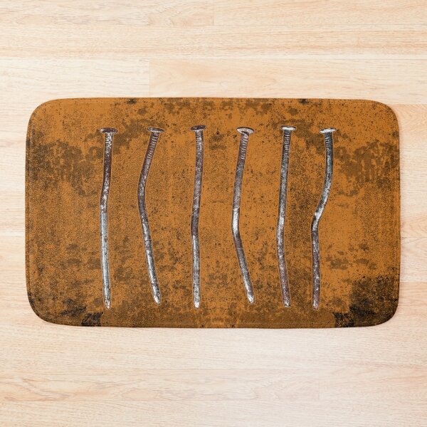 Item preview, Six Bent Rusty Orange Used Nails Hardware Specimen Row designed and sold by Ghoul Enterprises.