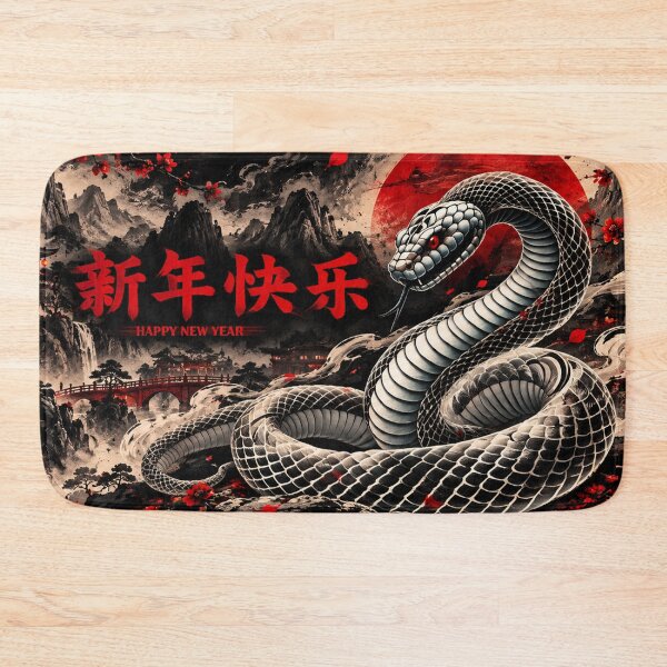 Item preview, Year of the Snake 2025 | Chinese Lunar New Year Black Snake Dragon designed and sold by Fei Long Design Hub.