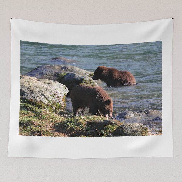 Item preview, Bear cub with a salmon IV designed and sold by zumi.