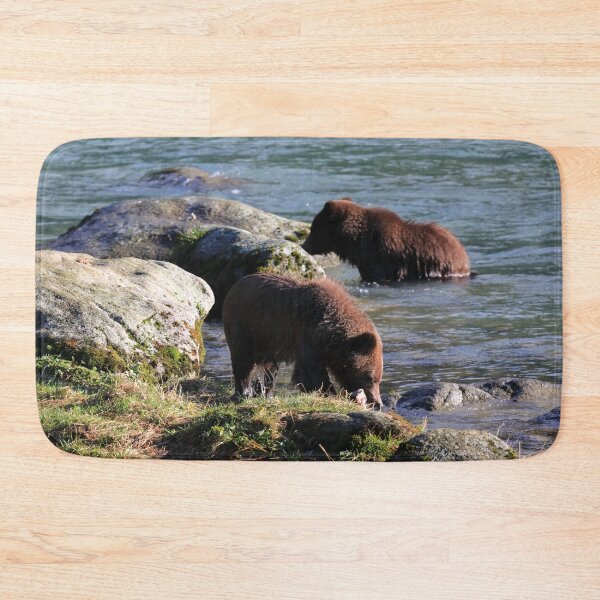 Item preview, Bear cub with a salmon IV designed and sold by zumi.