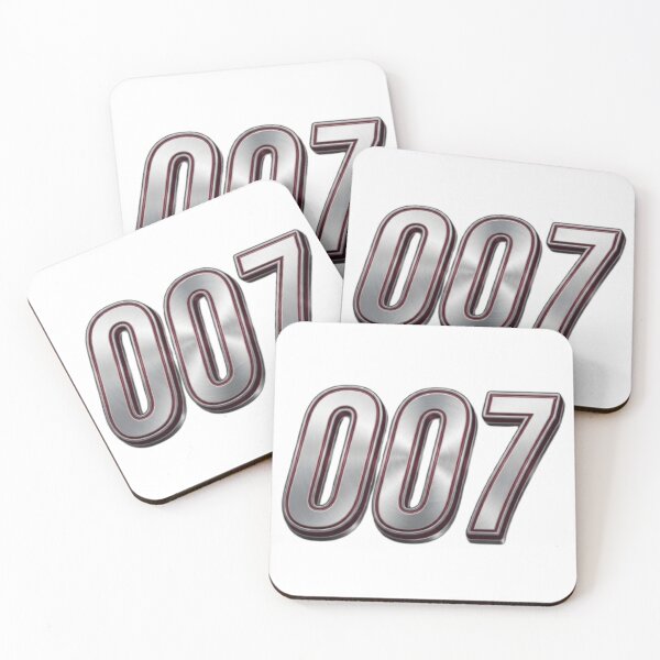 Item preview, 007 Vintage Racing Number – Chrome Motorsport Typography, Retro Luxury Car Aesthetic designed and sold by designbyuzi.
