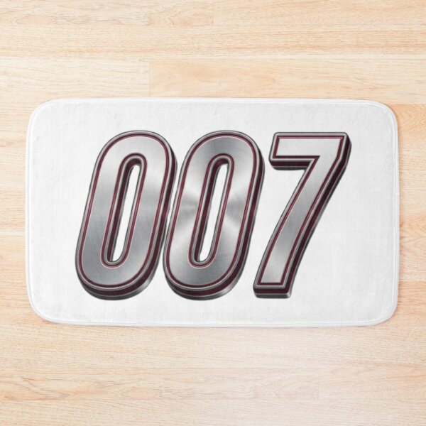 Item preview, 007 Vintage Racing Number – Chrome Motorsport Typography, Retro Luxury Car Aesthetic designed and sold by designbyuzi.