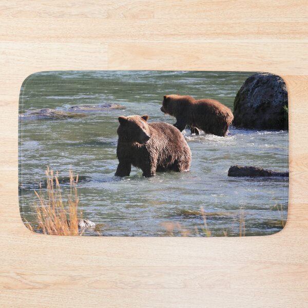 Item preview, Grizzly bear cubs in the water designed and sold by zumi.