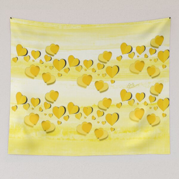 Item preview, Heart Felt in Yellow designed and sold by Fluid Artzworx.