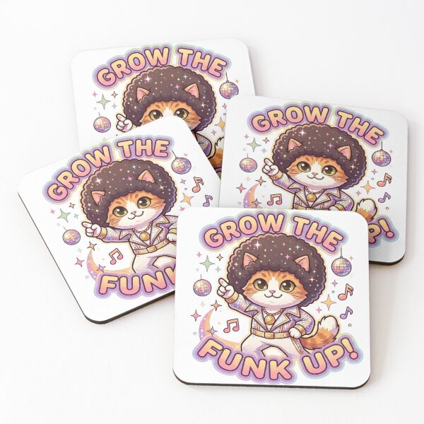 Item preview, Retro 70s Disco Cat - Grow The Funk Up! designed and sold by DragonHeartBros.