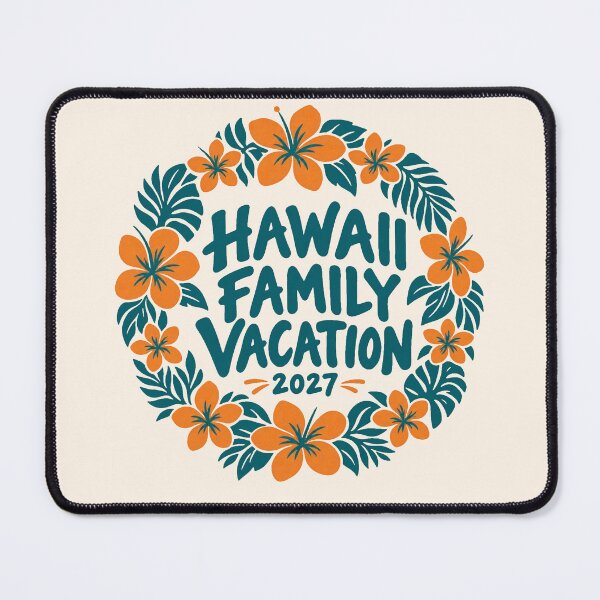 Item preview, Hawaii Family Vacation 2027 Hibiscus Lei designed and sold by Small Kine Prints.