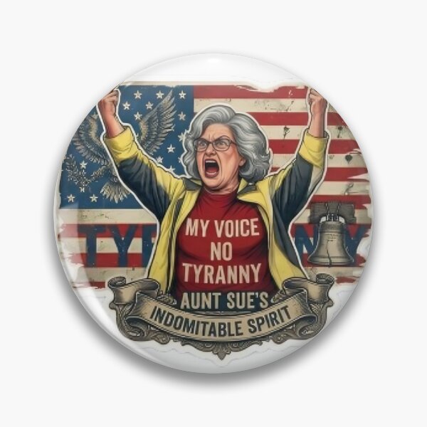 Item preview, Aunt Sue Middle Finger No Tyranny Rally Sticker designed and sold by Y&M.