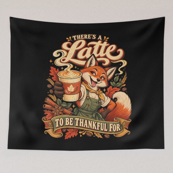 Item preview, Autumn Fox Coffee Latte designed and sold by OLAKONA.