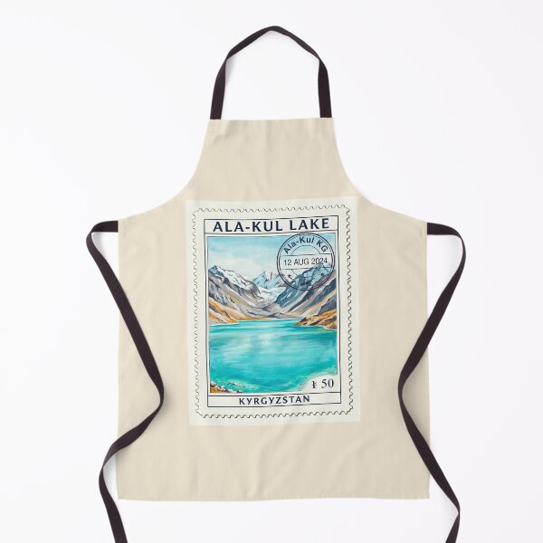 Item preview, Ala Kul Lake Kyrgyzstan Alpine Stamp Art Print designed and sold by stickercuffs.
