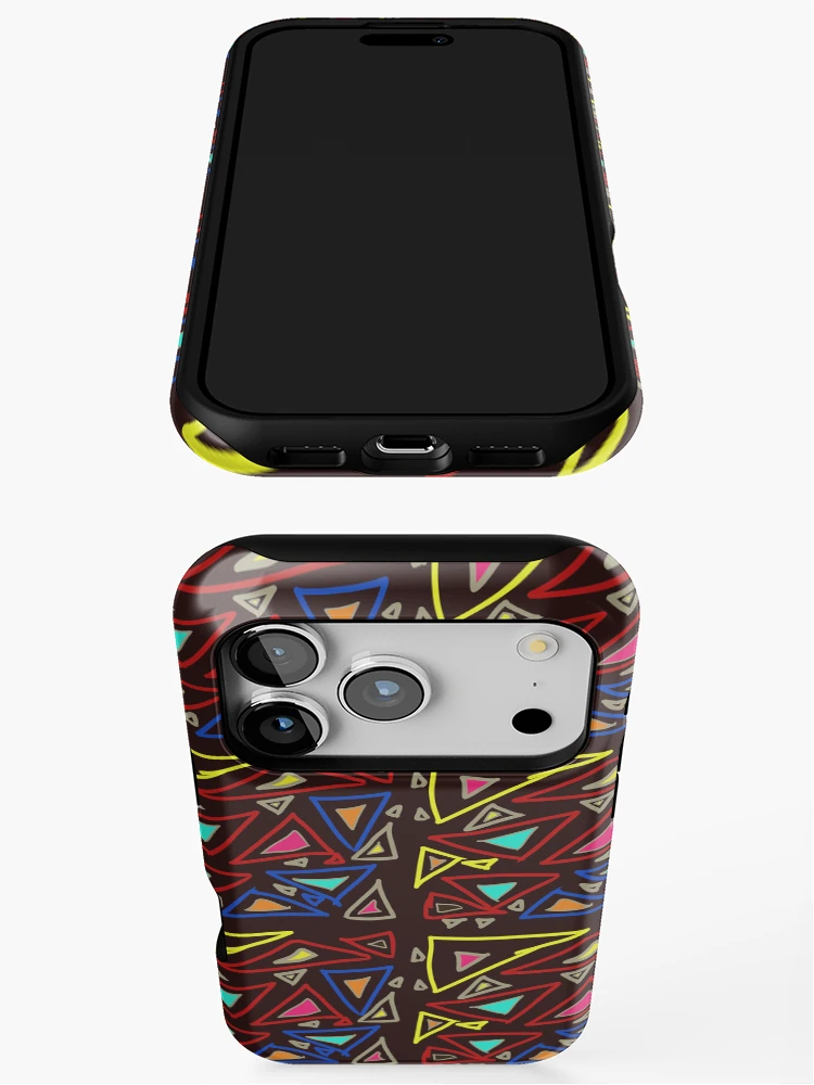 Thumbnail 3 of 4, iPhone Case, Triangles Random Chaos Pattern designed and sold by PatternShow.