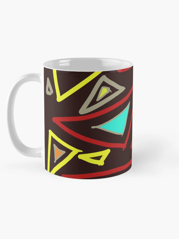 Thumbnail 5 of 6, Coffee Mug, Triangles Random Chaos Pattern designed and sold by PatternShow.