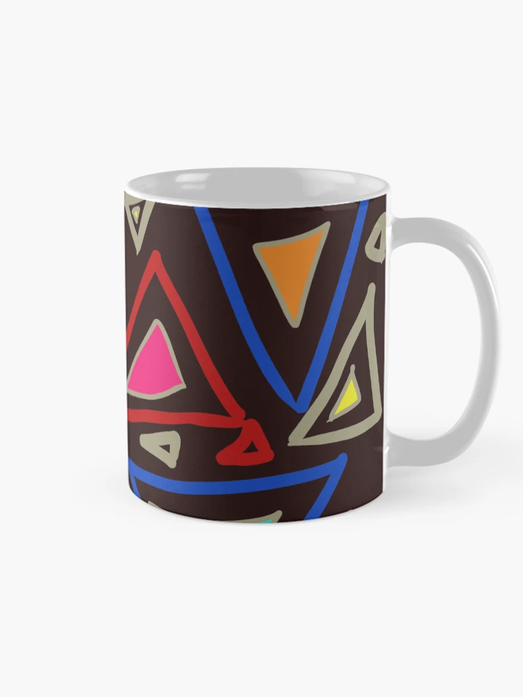 Thumbnail 3 of 6, Coffee Mug, Triangles Random Chaos Pattern designed and sold by PatternShow.