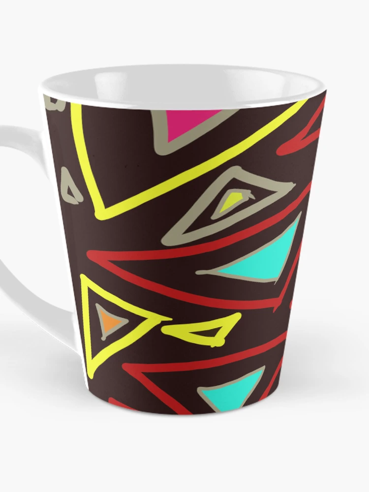 Thumbnail 3 of 4, Coffee Mug, Triangles Random Chaos Pattern designed and sold by PatternShow.