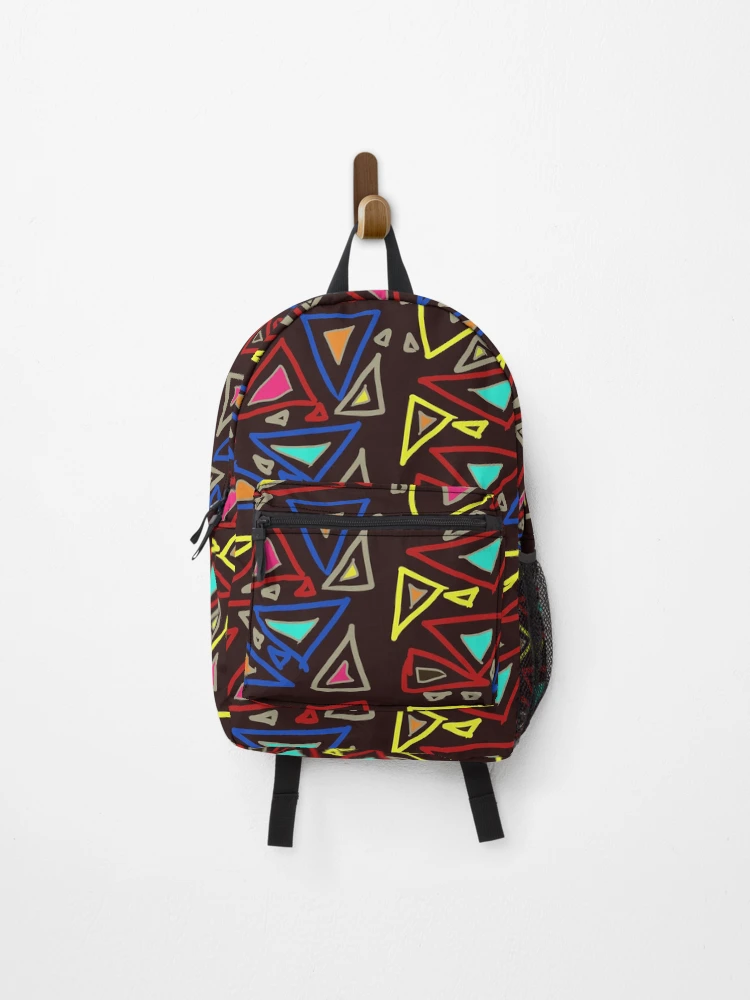 Thumbnail 1 of 3, Backpack, Triangles Random Chaos Pattern designed and sold by PatternShow.