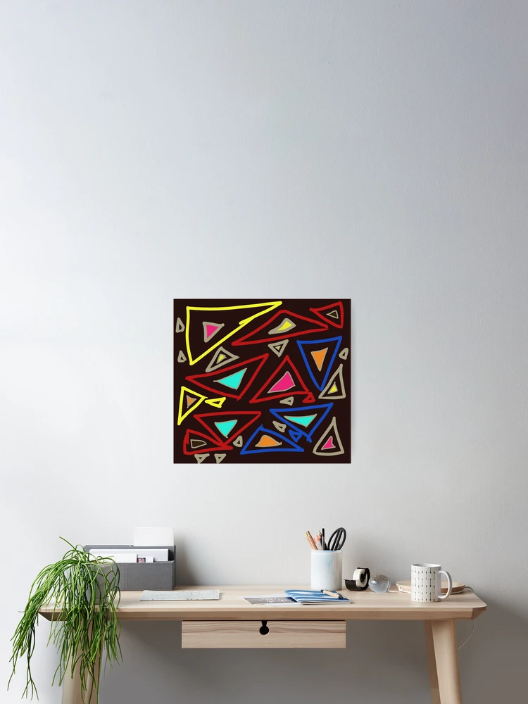 Thumbnail 2 of 3, Poster, Triangles Random Chaos Pattern designed and sold by PatternShow.
