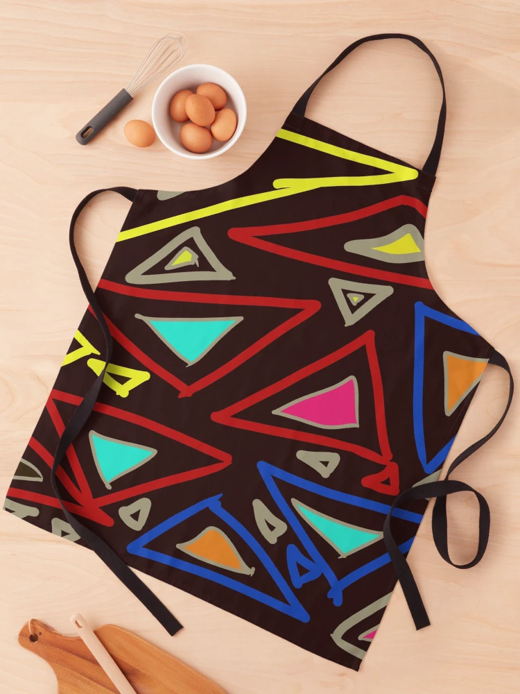 Thumbnail 1 of 6, Apron, Triangles Random Chaos Pattern designed and sold by PatternShow.