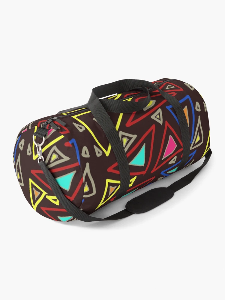 Thumbnail 1 of 3, Duffle Bag, Triangles Random Chaos Pattern designed and sold by PatternShow.