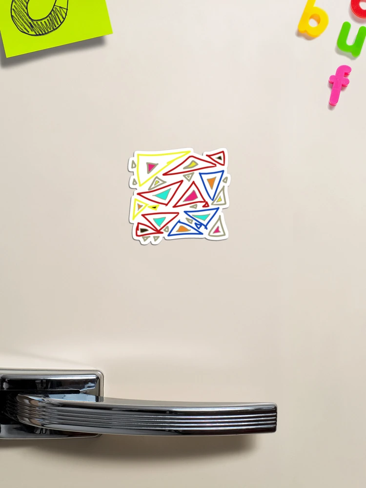 Thumbnail 1 of 3, Magnet, Triangles Random Chaos Pattern designed and sold by PatternShow.