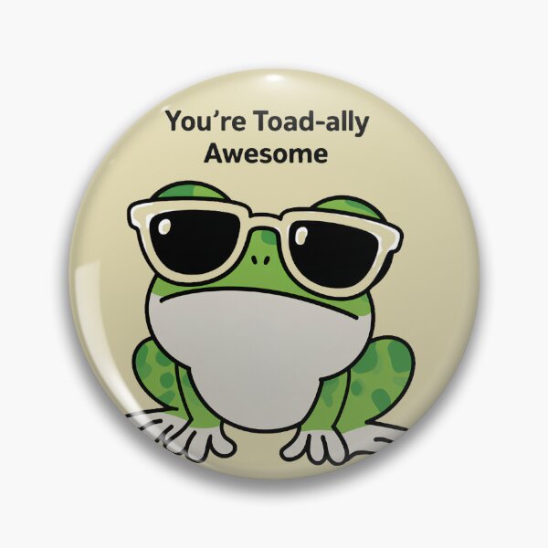 Item preview, Cute Vector Toadally Awesome Frog Pun designed and sold by Oddlycuteart .