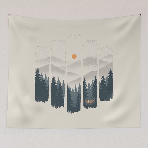 Item preview, Out of Office Hammock in a Misty Forest designed and sold by Rariks.