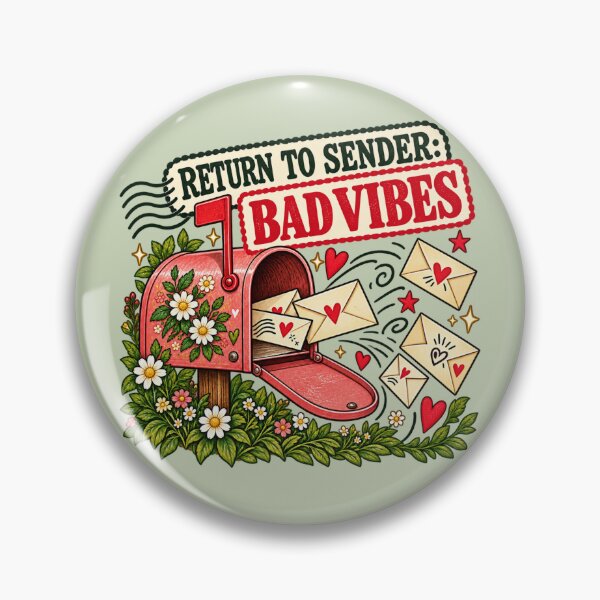 Item preview, Return to Sender Bad Vibes - Retro Mailbox Humor designed and sold by NViora.