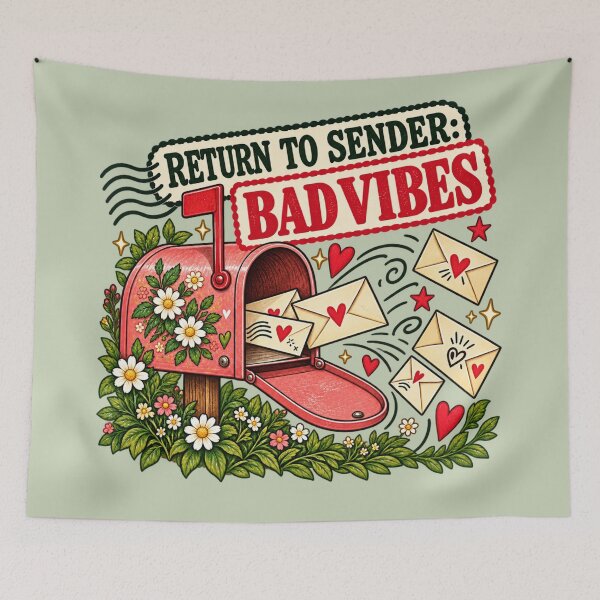 Item preview, Return to Sender Bad Vibes - Retro Mailbox Humor designed and sold by NViora.