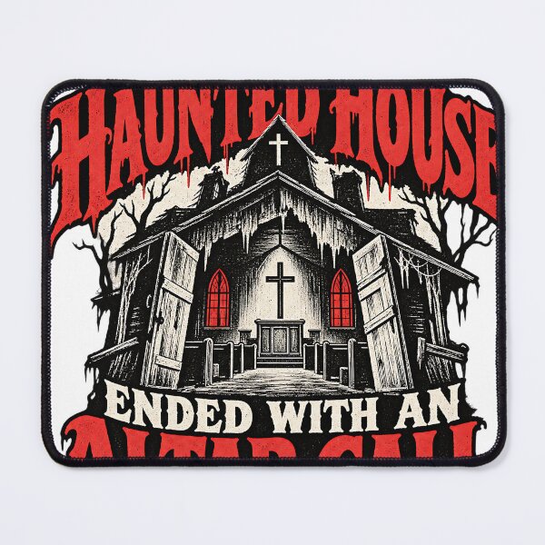 Item preview, The Haunted House Ended With An Altar Call Funny Exvangelical Halloween Shirt designed and sold by GloryandFame.