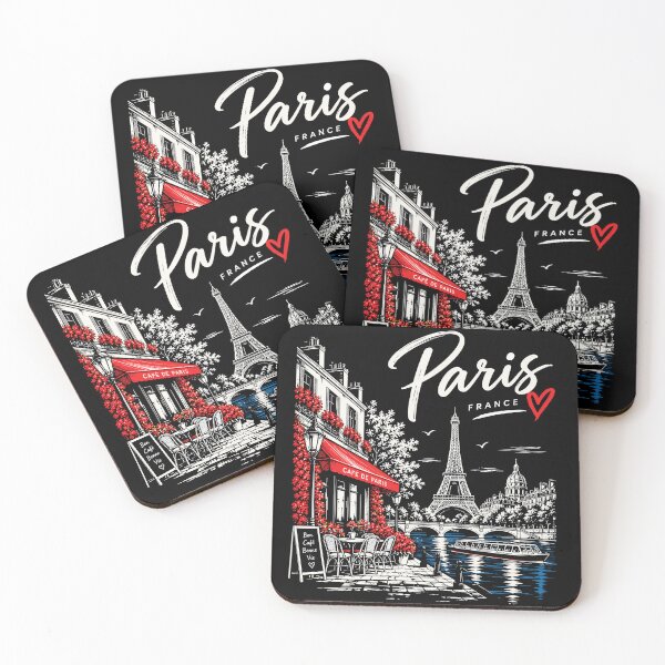 Item preview, Paris Café Illustration – Eiffel Tower, Seine River & Romantic French Streets designed and sold by ArtaportDesign.