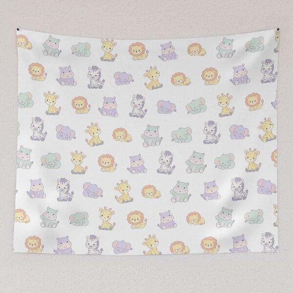 Item preview, Kawaii Baby Animal Nursery Cute Seamless Pattern designed and sold by Inkworksbyshery.