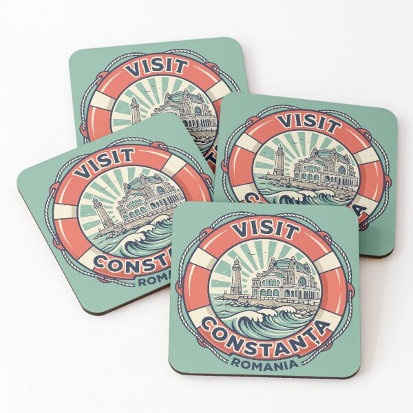 Item preview, Visit Constanța Romania Black Sea Lifebuoy Badge designed and sold by AIG - Andrei Ilie Graphics.