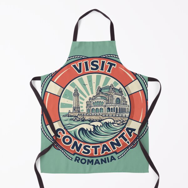 Item preview, Visit Constanța Romania Black Sea Lifebuoy Badge designed and sold by AIG - Andrei Ilie Graphics.