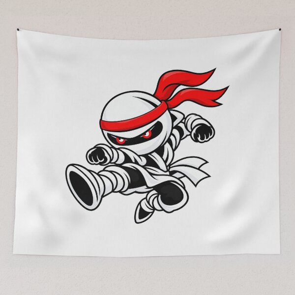 Item preview, Chibi Ninja Flying Kick – White Shōzoku designed and sold by Chibi Ninja Squad.