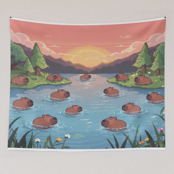 Item preview, Capybara Lake designed and sold by DreamistStore.