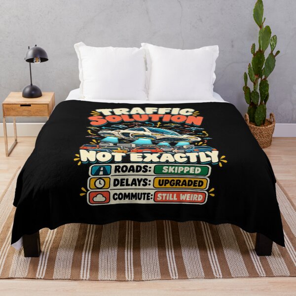 Item preview, Traffic Solution Not Exactly Funny Futuristic Car Humor designed and sold by MOTIFOLK.