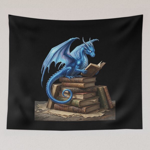 Item preview, Book Lover Bookworm Reading Books Dragon  designed and sold by w66aboo.