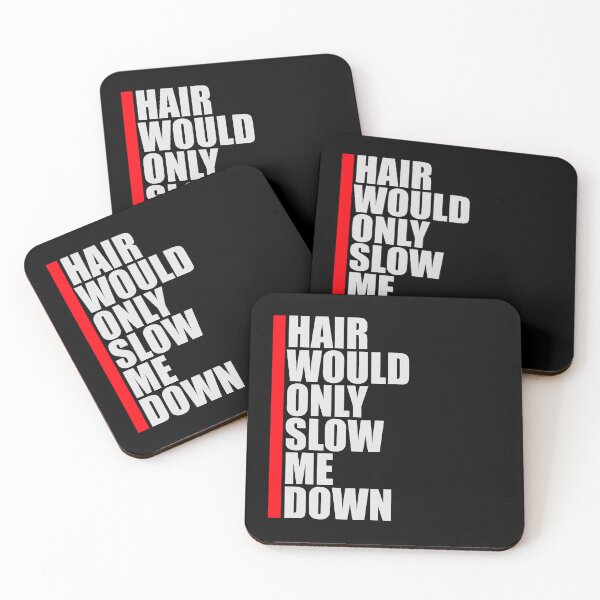 Item preview, Hair would only slow me down Bald Quote Logo Text designed and sold by shirt-o-mat.
