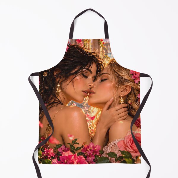 Item preview, Enchanted Lesbian Romance – Two Women Among Pink Roses and Golden Light designed and sold by IRON SIREN.