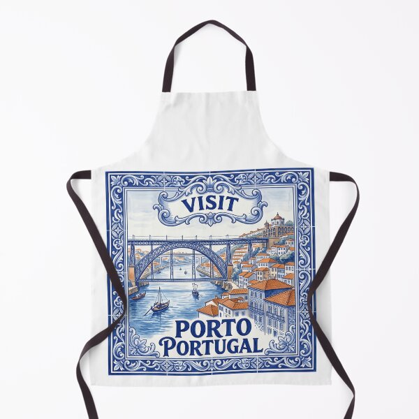 Item preview, Visit Porto Portugal Blue Azulejo Tile Travel Art designed and sold by AIG - Andrei Ilie Graphics.